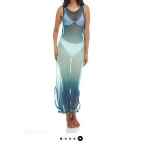 NWT. XL. Jordan Taylor Blue Ombre Women's Swim Cover-Up